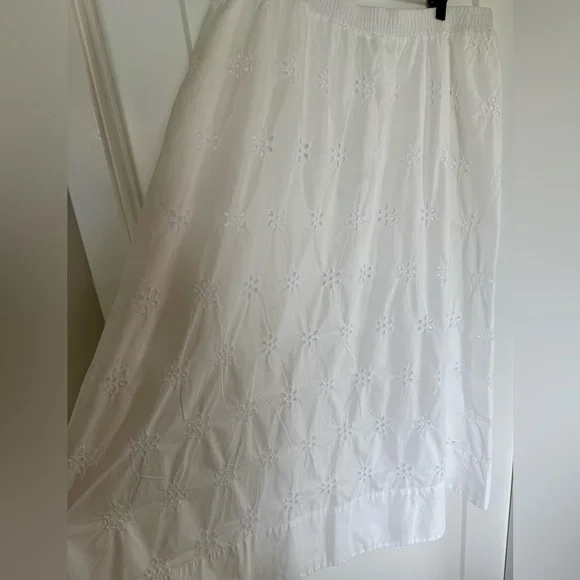 A New Day White Pleated Maxi Skirt Casual Resort Wear - Picture 4 of 7